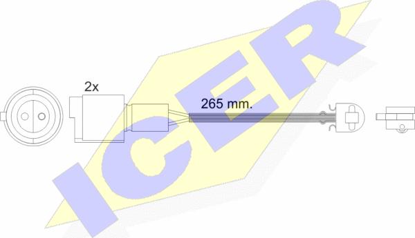 Icer 610427 E C - Предупредителен контактен сензор, износване на накладките vvparts.bg