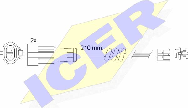 Icer 610471 E C - Предупредителен контактен сензор, износване на накладките vvparts.bg