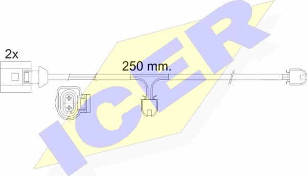 Icer 610477 E C - Предупредителен контактен сензор, износване на накладките vvparts.bg