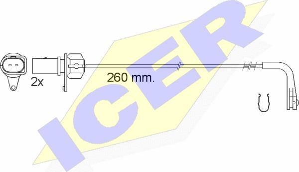 Icer 610545 E C - Предупредителен контактен сензор, износване на накладките vvparts.bg