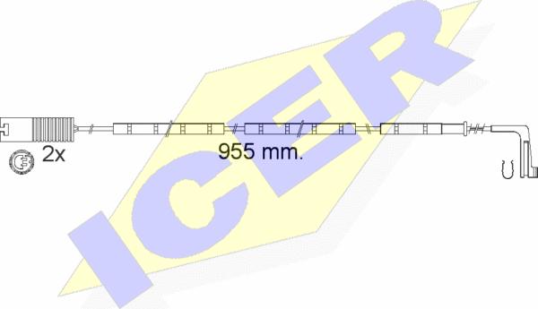 Icer 610541 E C - Предупредителен контактен сензор, износване на накладките vvparts.bg