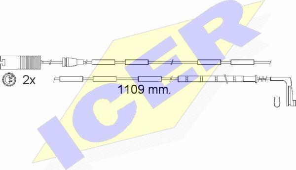 Icer 610542 E C - Предупредителен контактен сензор, износване на накладките vvparts.bg