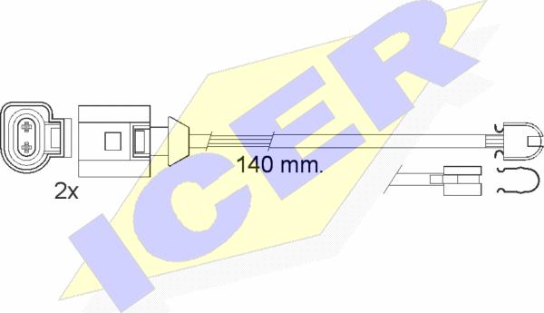 Icer 610547 E C - Предупредителен контактен сензор, износване на накладките vvparts.bg