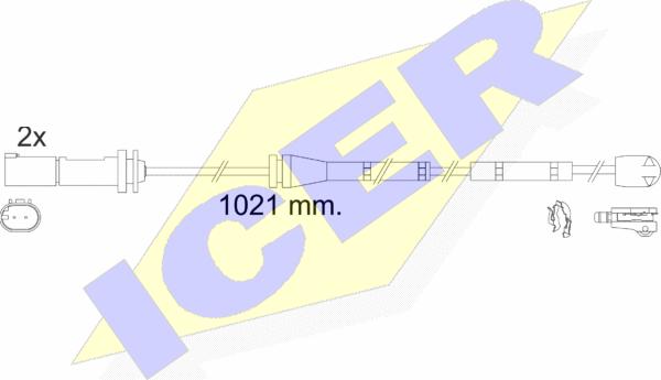 Icer 610554 E C - Предупредителен контактен сензор, износване на накладките vvparts.bg