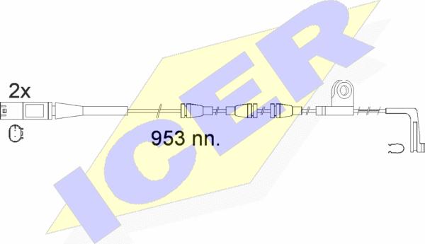 Icer 610552 E C - Предупредителен контактен сензор, износване на накладките vvparts.bg