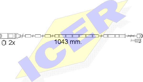 Icer 610560 E C - Предупредителен контактен сензор, износване на накладките vvparts.bg