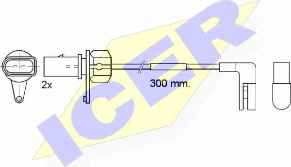 Icer 610507 E C - Предупредителен контактен сензор, износване на накладките vvparts.bg