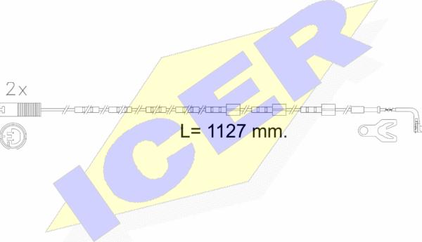 Icer 610605 E C - Предупредителен контактен сензор, износване на накладките vvparts.bg