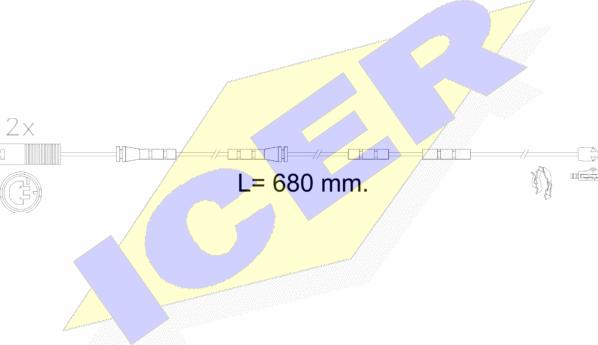 Icer 610606 E C - Предупредителен контактен сензор, износване на накладките vvparts.bg