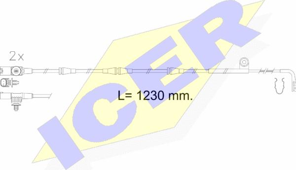 Icer 610616 E C - Предупредителен контактен сензор, износване на накладките vvparts.bg