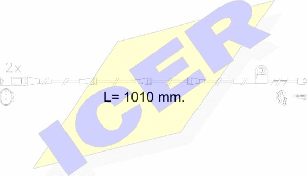 Icer 610622 E C - Предупредителен контактен сензор, износване на накладките vvparts.bg