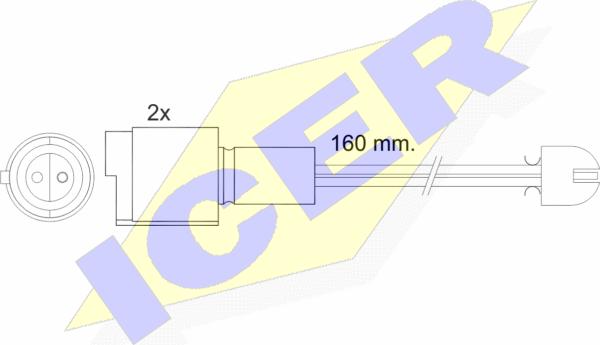 Icer 610090 E C - Предупредителен контактен сензор, износване на накладките vvparts.bg