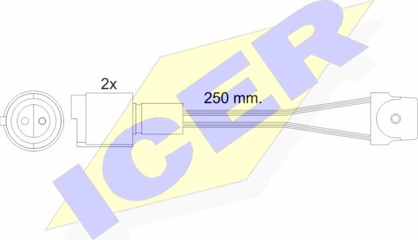 Icer 610091 E C - Предупредителен контактен сензор, износване на накладките vvparts.bg