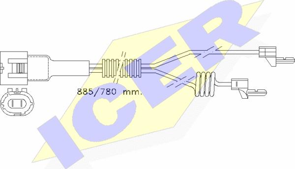 Icer 610098 E C - Предупредителен контактен сензор, износване на накладките vvparts.bg