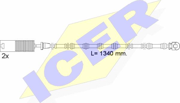 Icer 610391 E C - Предупредителен контактен сензор, износване на накладките vvparts.bg