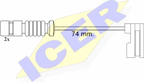 Icer 610397 E C - Предупредителен контактен сензор, износване на накладките vvparts.bg