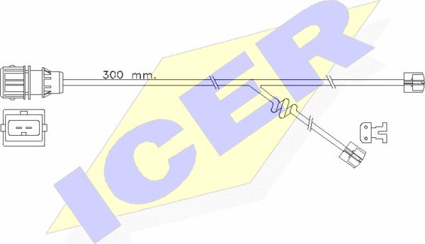 Icer 610304 E C - Предупредителен контактен сензор, износване на накладките vvparts.bg