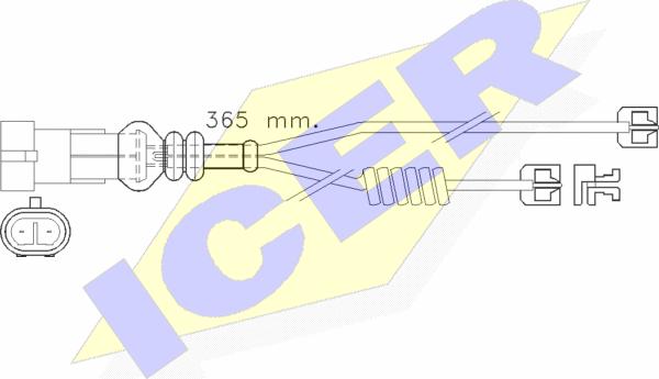 Icer 610301 E C - Предупредителен контактен сензор, износване на накладките vvparts.bg