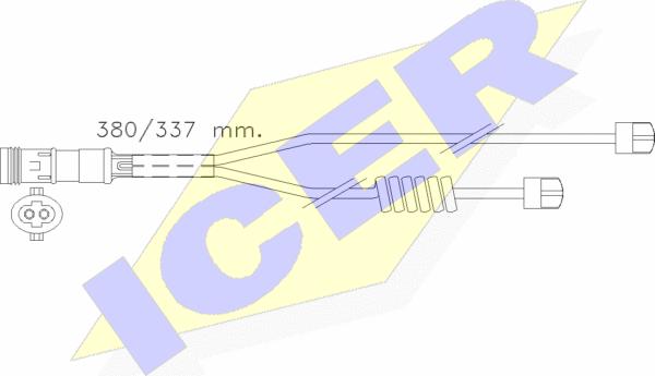 Icer 610303 E C - Предупредителен контактен сензор, износване на накладките vvparts.bg