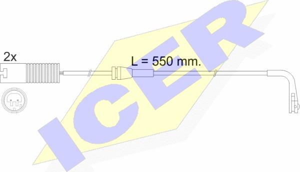 Icer 610388 E C - Предупредителен контактен сензор, износване на накладките vvparts.bg