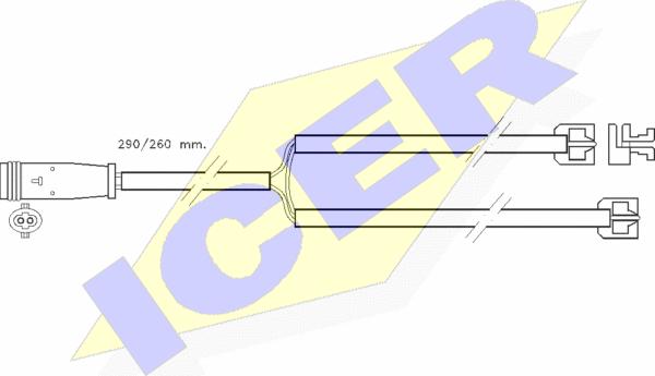 Icer 610335 E C - Предупредителен контактен сензор, износване на накладките vvparts.bg