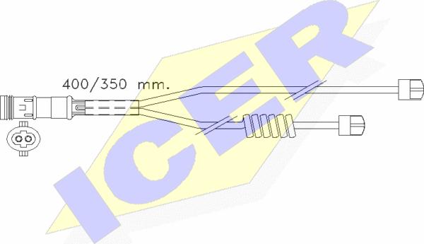 Icer 610338 E C - Предупредителен контактен сензор, износване на накладките vvparts.bg