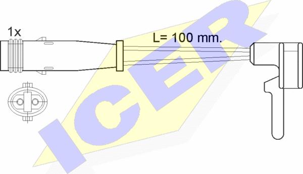 Icer 610323 E C - Предупредителен контактен сензор, износване на накладките vvparts.bg
