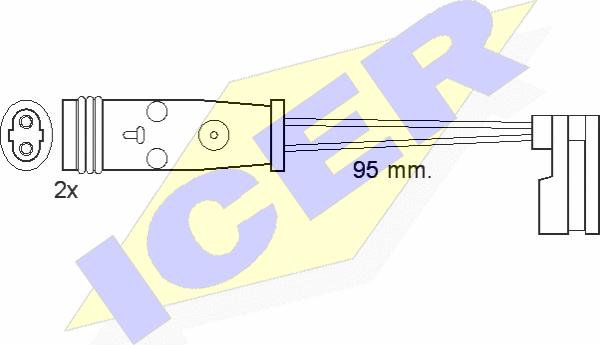 Icer 610370 E C - Предупредителен контактен сензор, износване на накладките vvparts.bg