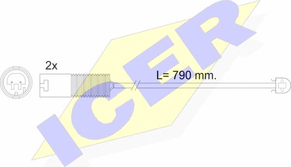 Icer 610240 E C - Предупредителен контактен сензор, износване на накладките vvparts.bg