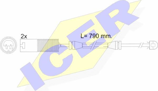 Icer 610242 E C - Предупредителен контактен сензор, износване на накладките vvparts.bg