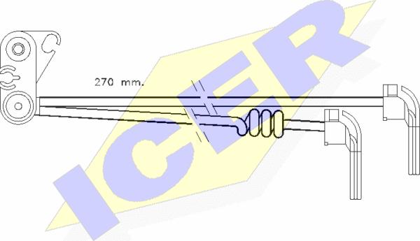 Icer 610280 E C - Предупредителен контактен сензор, износване на накладките vvparts.bg