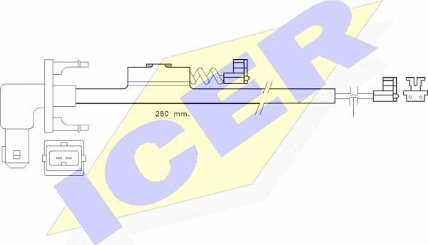 Icer 610288 E C - Предупредителен контактен сензор, износване на накладките vvparts.bg