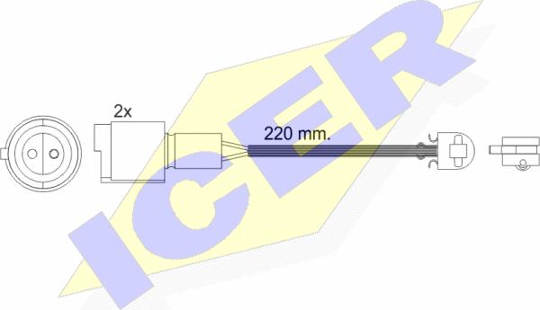 Icer 610239 E C - Предупредителен контактен сензор, износване на накладките vvparts.bg