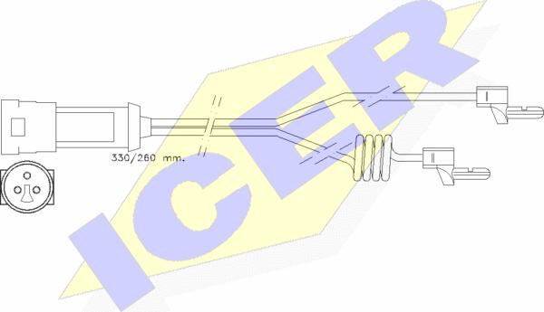 Icer 610234 E C - Предупредителен контактен сензор, износване на накладките vvparts.bg