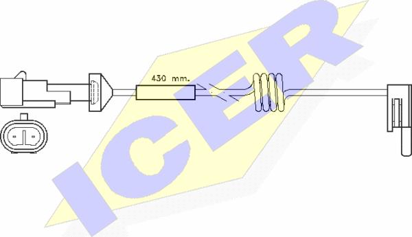 Icer 610235 E C - Предупредителен контактен сензор, износване на накладките vvparts.bg