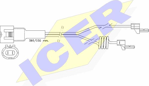 Icer 610233 E C - Предупредителен контактен сензор, износване на накладките vvparts.bg