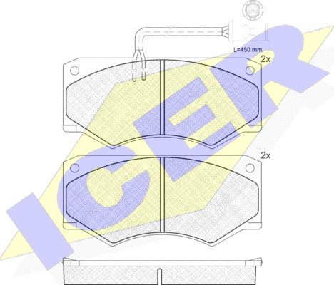 Icer 140904 - Комплект спирачно феродо, дискови спирачки vvparts.bg