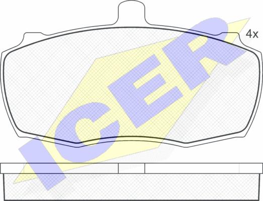 Icer 140503 - Комплект спирачно феродо, дискови спирачки vvparts.bg