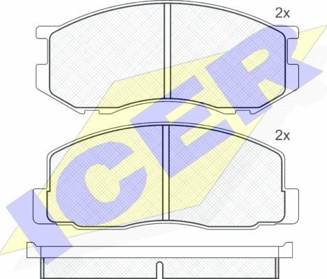 Icer 140523 - Комплект спирачно феродо, дискови спирачки vvparts.bg