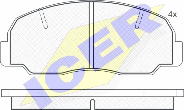 Icer 140604 - Комплект спирачно феродо, дискови спирачки vvparts.bg