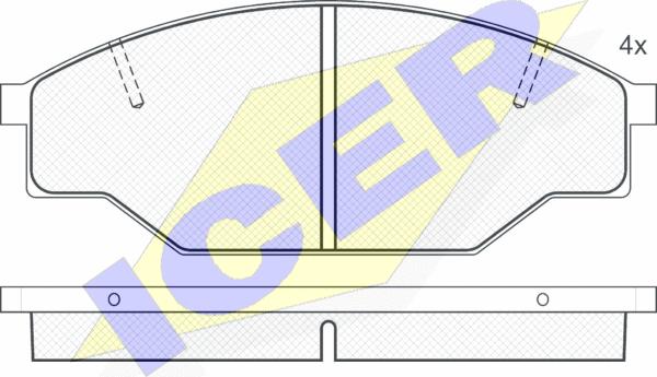 Icer 140614 - Комплект спирачно феродо, дискови спирачки vvparts.bg