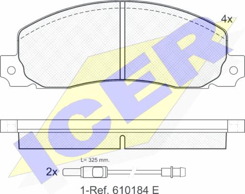 Icer 140620 - Комплект спирачно феродо, дискови спирачки vvparts.bg