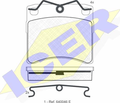 Icer 140895 - Комплект спирачно феродо, дискови спирачки vvparts.bg