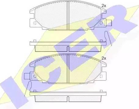 Icer 140853 - Комплект спирачно феродо, дискови спирачки vvparts.bg