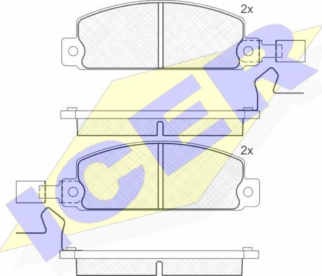 Icer 140389 - Комплект спирачно феродо, дискови спирачки vvparts.bg