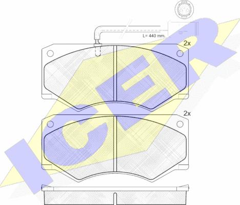 Icer 140731 - Комплект спирачно феродо, дискови спирачки vvparts.bg