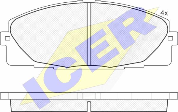 Icer 141931 - Комплект спирачно феродо, дискови спирачки vvparts.bg