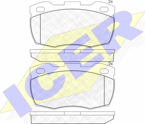 Icer 141089-071 - Комплект спирачно феродо, дискови спирачки vvparts.bg