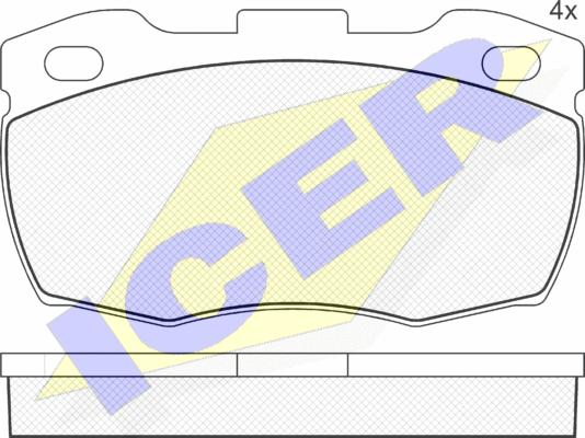 Icer 141089 - Комплект спирачно феродо, дискови спирачки vvparts.bg