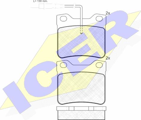 Icer 141241 - Комплект спирачно феродо, дискови спирачки vvparts.bg